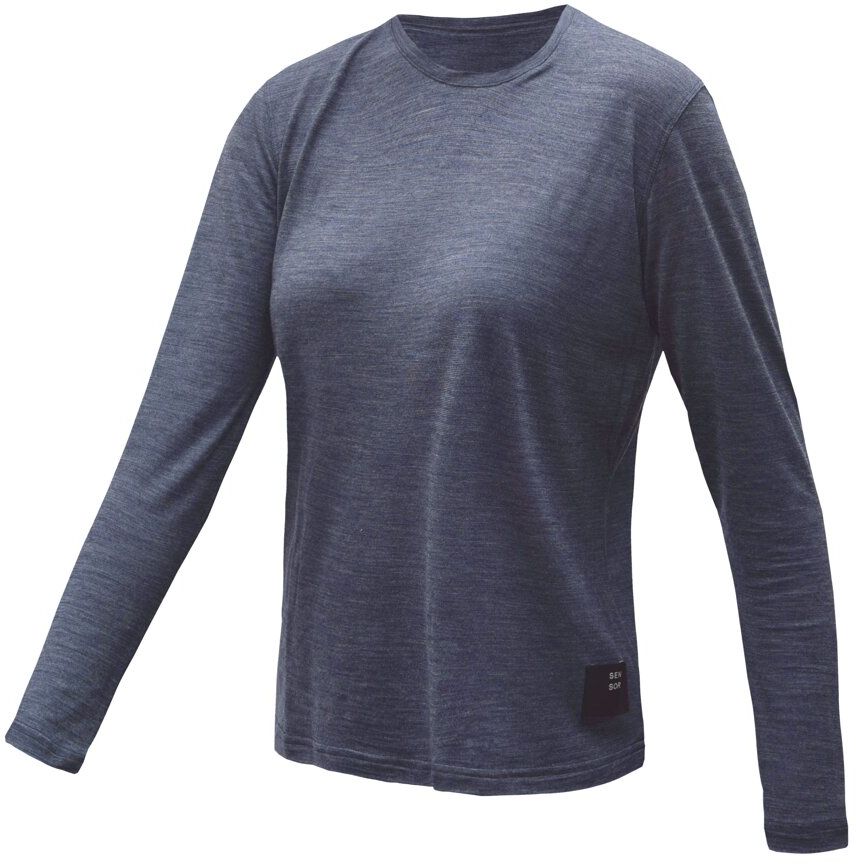 SENSOR MERINO LITE dámske tričko dl.rukáv mottled blue Veľkosť: S