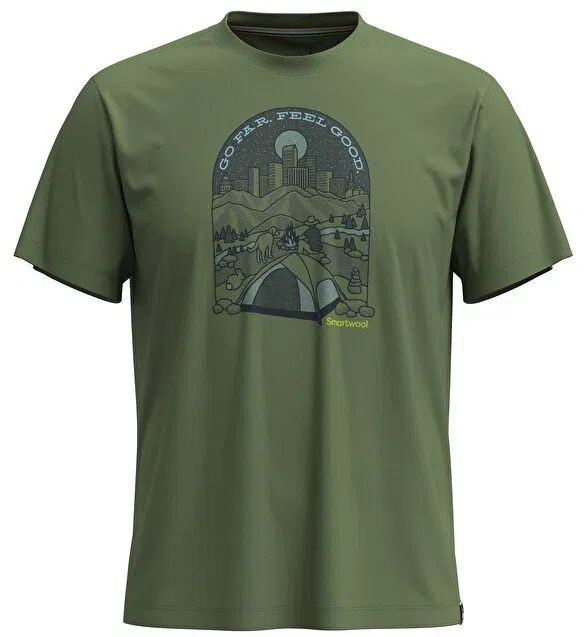 Smartwool STREETS TO PEAKS GRAPHIC SS TEE fern green Veľkosť: L 197064563692