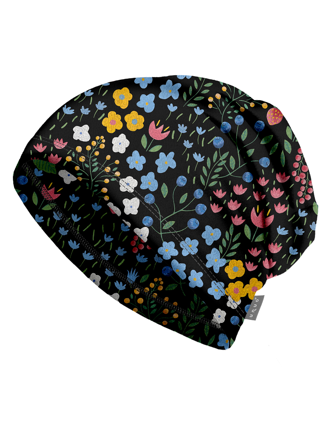 Unuo Unuo, Detská čiapka fleecová Homeless, Čierna, Záhrada Veľkosť: M (49-52 cm) 8596227140213