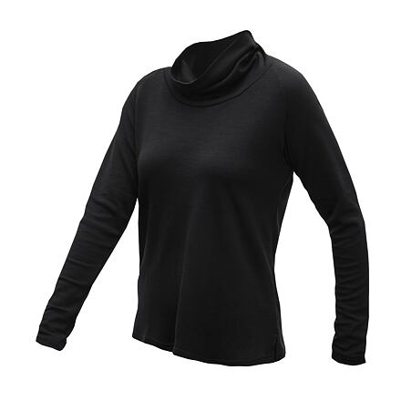 SENSOR MERINO BLEND dámske tričko dl.rukáv rolák čierna Veľkosť: XL 8592837100937
