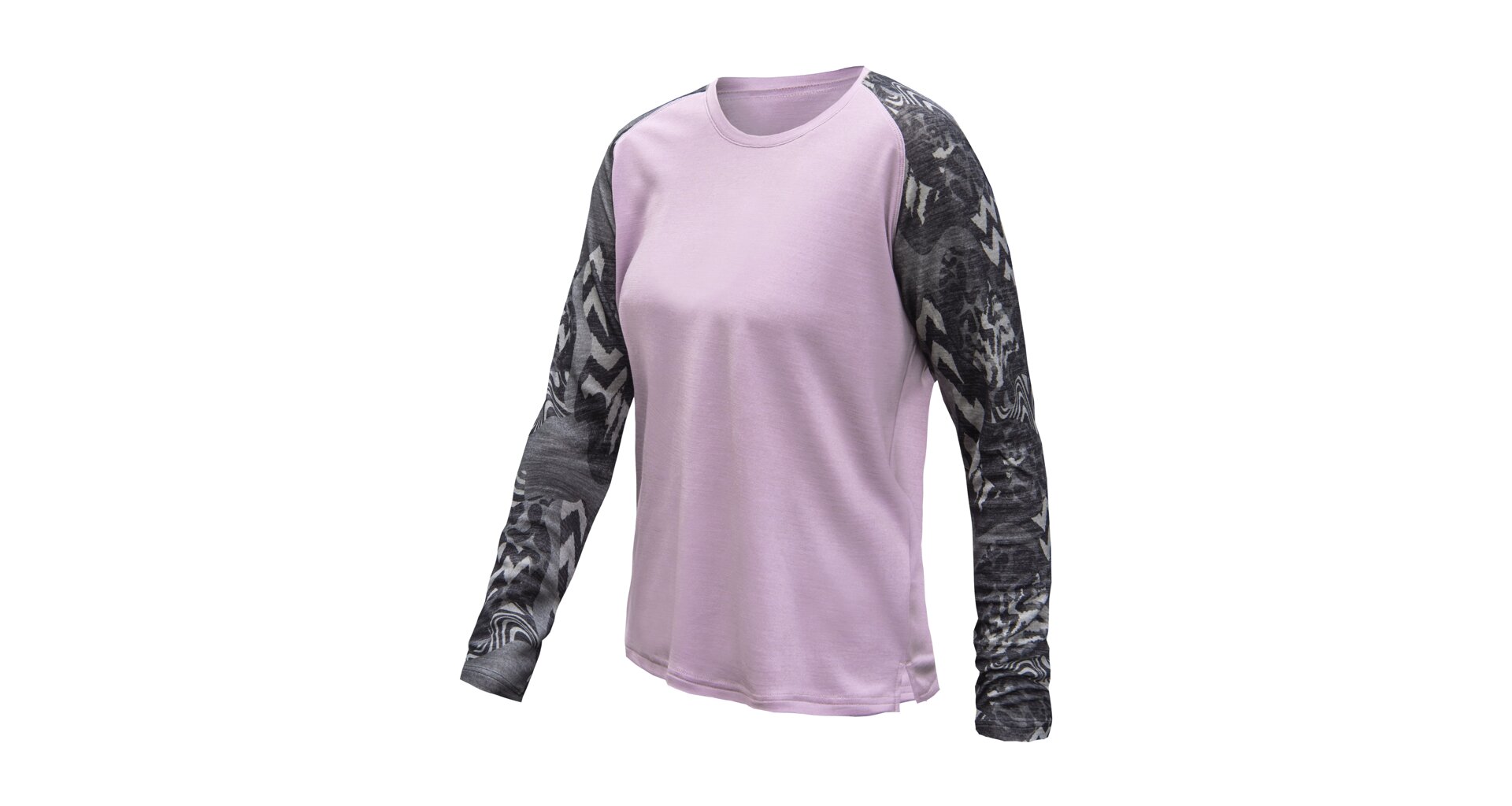 SENSOR MERINO BLEND IMPRESS dámske tričko dl.rukáv mystic violet/zebra Veľkosť: S 8592837100982