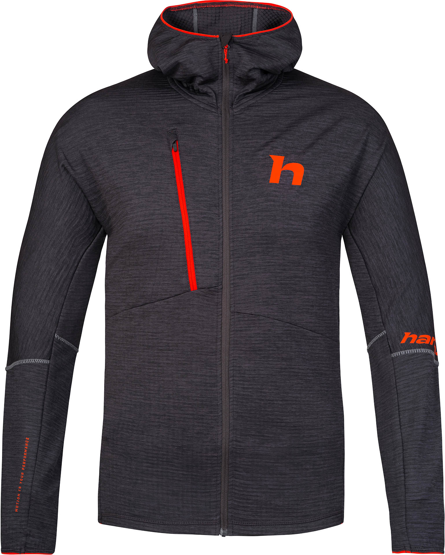 Hannah NIRO HOODY anthracite mel Veľkosť: L