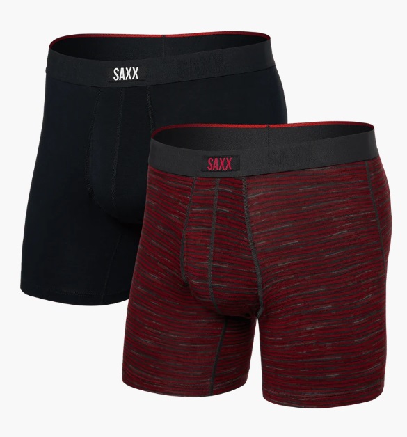 Saxx VIBE XTRA SUPER SOFT BB FLY 2PK spacedye stripe/black Veľkosť: XL