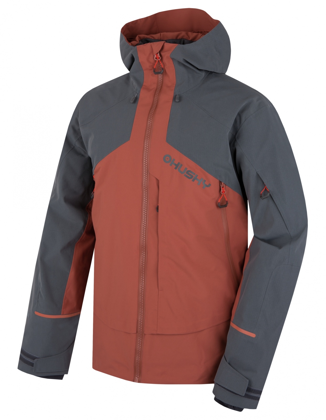 Husky Pánska lyžiarska bunda Geilo M brown/grey Veľkosť: L