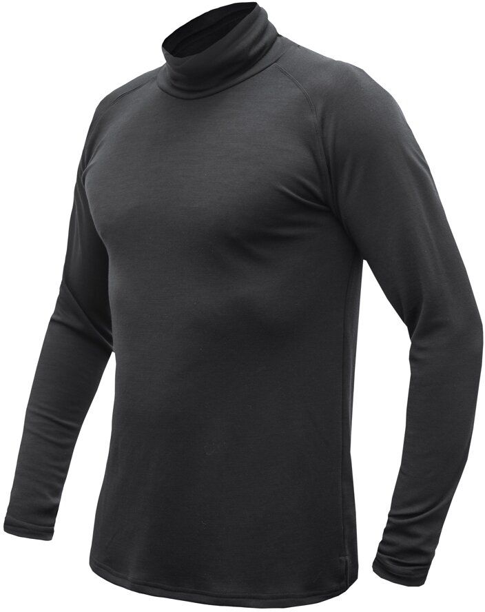 SENSOR MERINO BLEND pánske tričko dl.rukáv rolák čierna Veľkosť: L