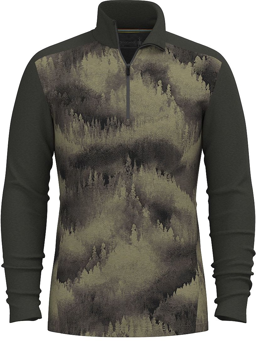 Smartwool M CLASSIC THERMAL MERINO BL 1/4 ZIP B north woods foggy pines Veľkosť: S
