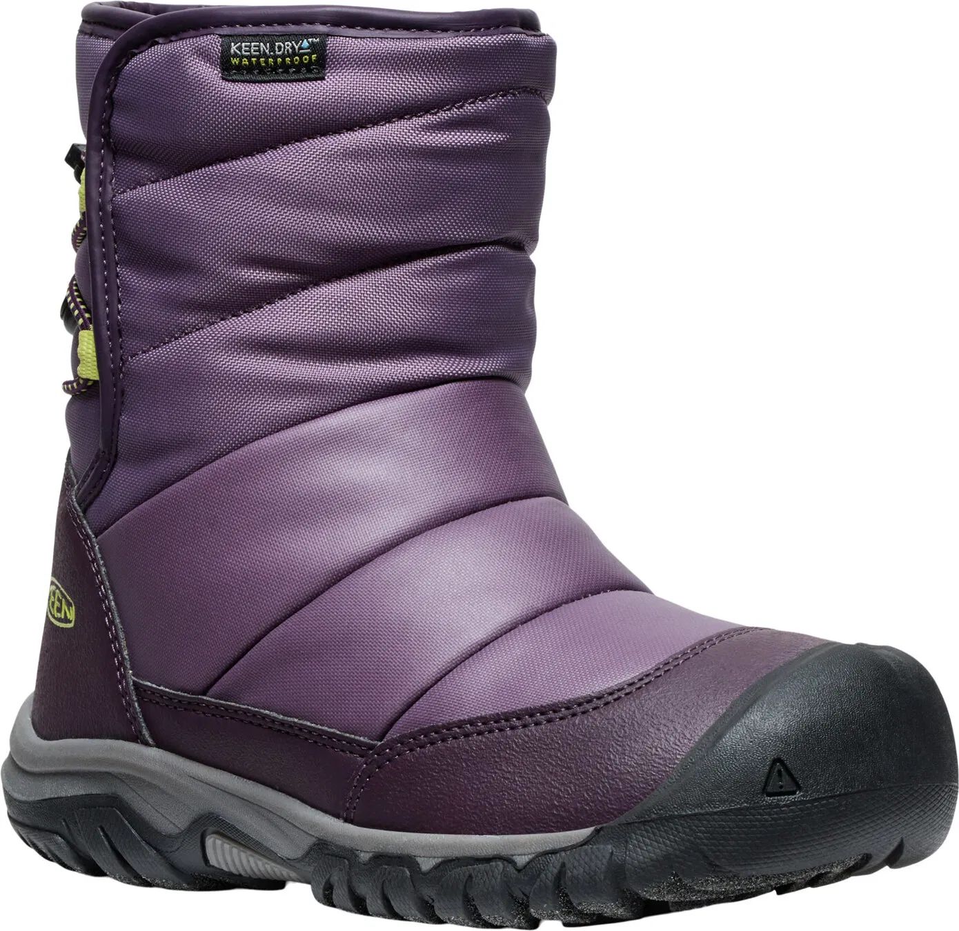 Keen PUFFRIDER WP YOUTH black plum/daiquiri green Veľkosť: 34 detské topánky