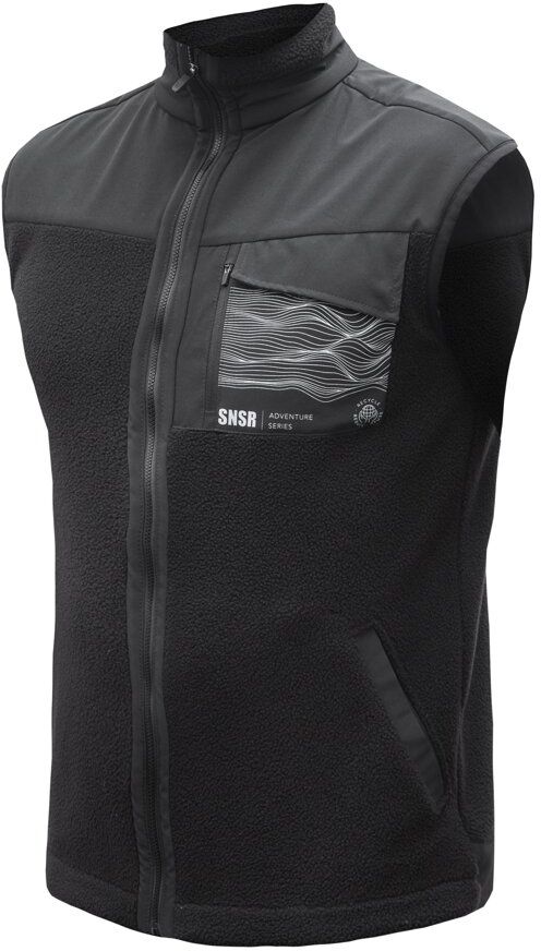 SENSOR TEDDY pánska vesta fleece celozips čierna Veľkosť: L