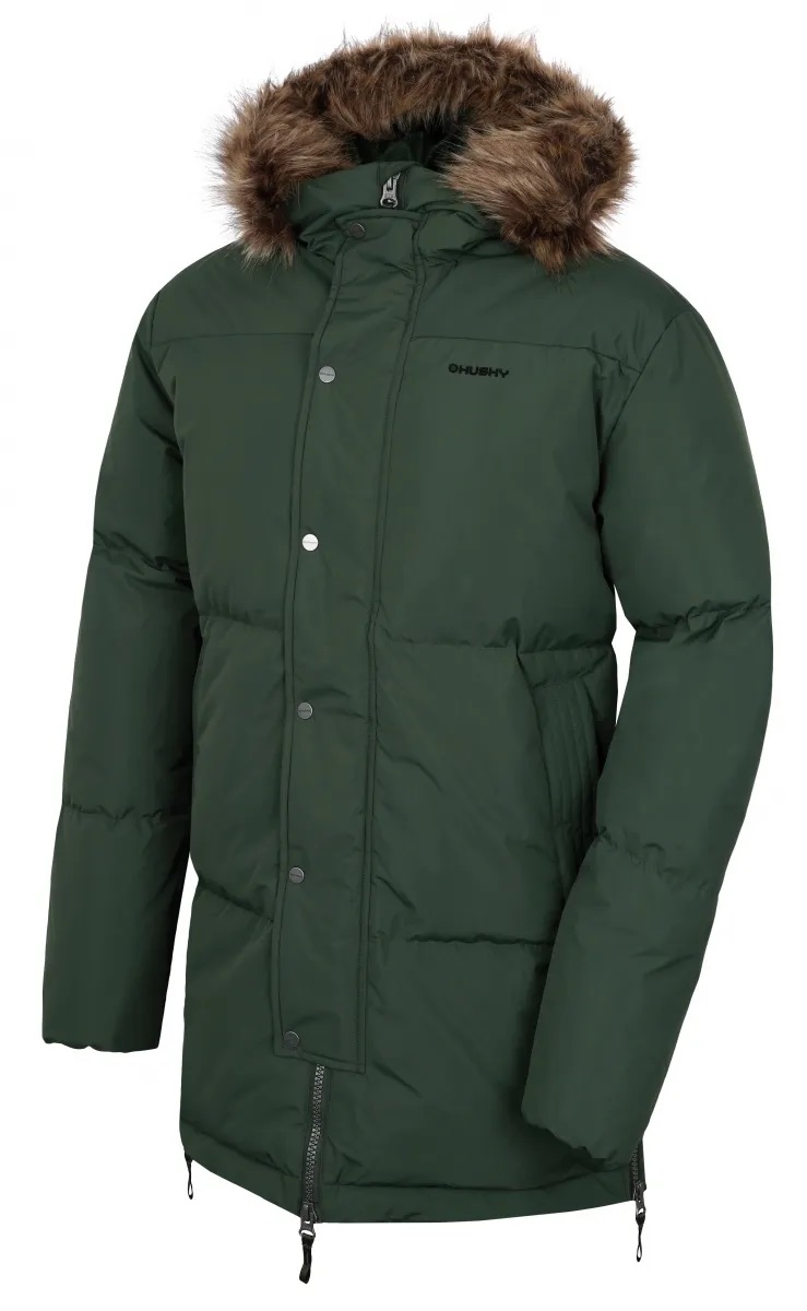 Husky páperový kabát Downbag M deep khaki, tmavo zelená Veľkosť: L