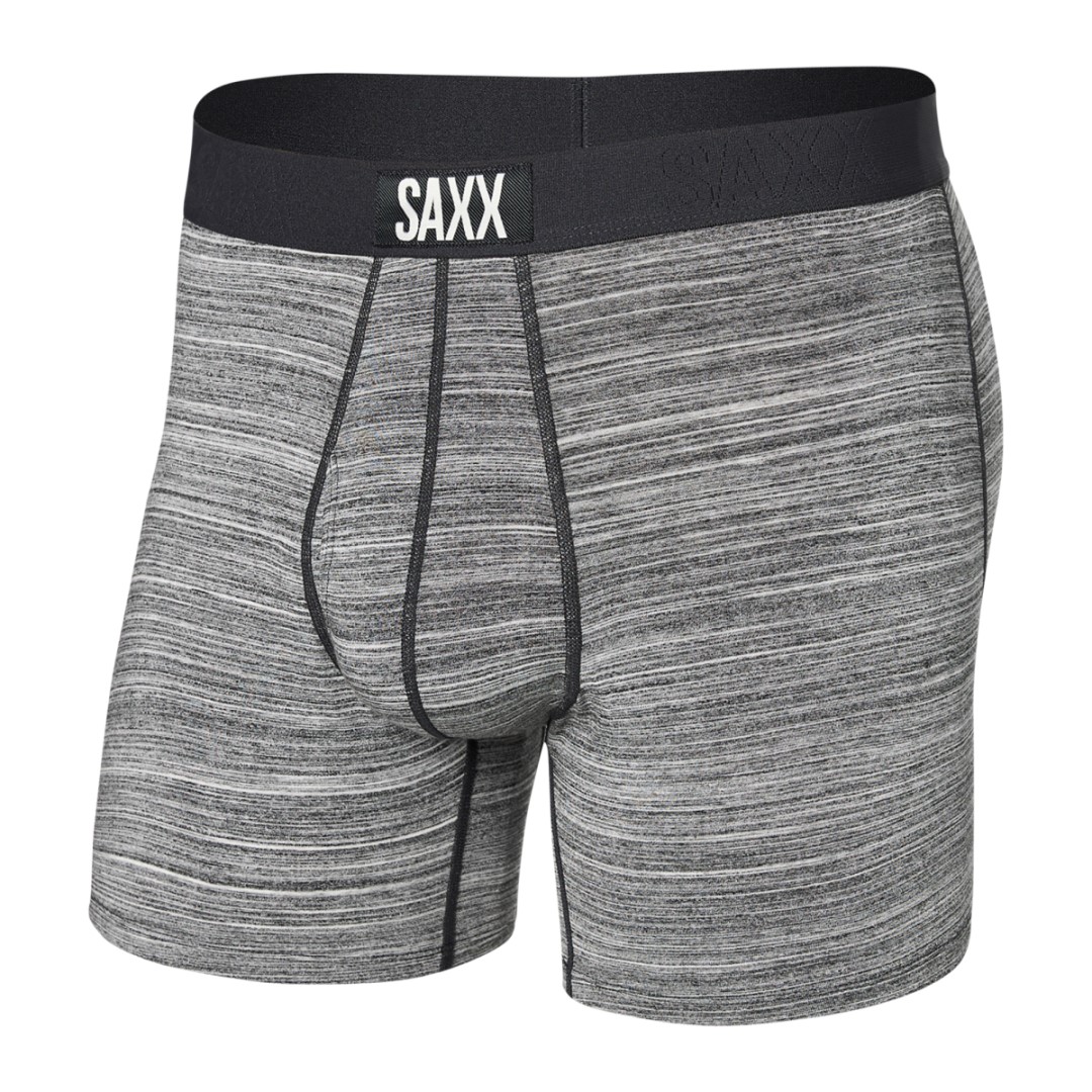 Saxx ULTRA SUPER SOFT BOXER BRIEF FLY spacedye heather-grey Veľkosť: L