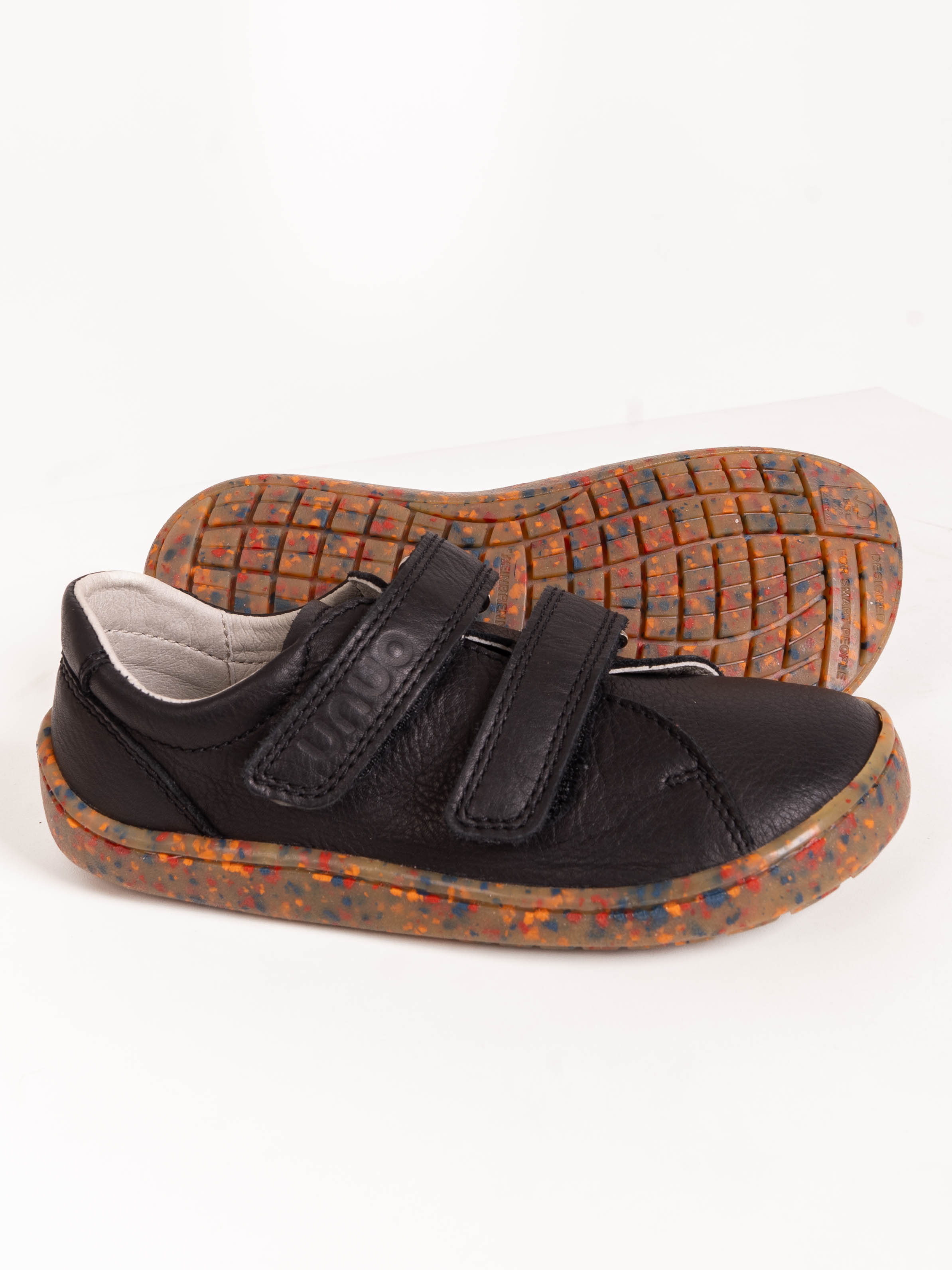 Unuo Unuo, Detské kožené barefoot topánky, Čierna Veľkosť: 29 8596227147885