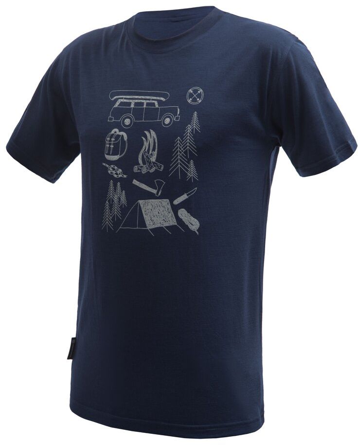 SENSOR MERINO ACTIVE OUTSIDE pánske tričko kr.rukáv deep blue Veľkosť: S