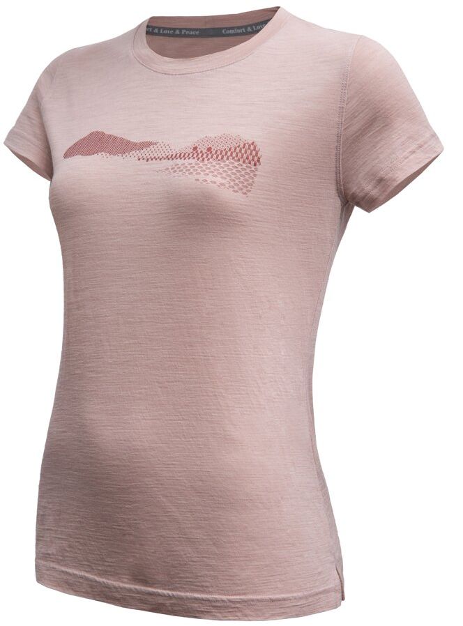 SENSOR MERINO AIR HILLS dámske tričko kr.rukáv dusty pink Veľkosť: XXL 8592837104027