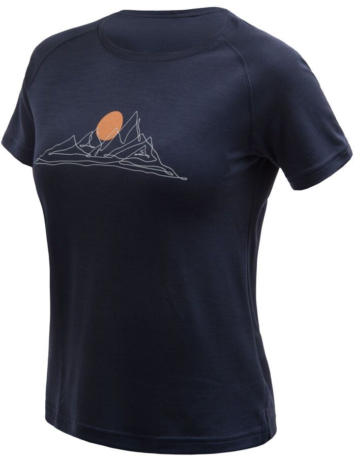 SENSOR MERINO BLEND MOON dámske tričko kr.rukáv deep blue Veľkosť: S 8592837104881