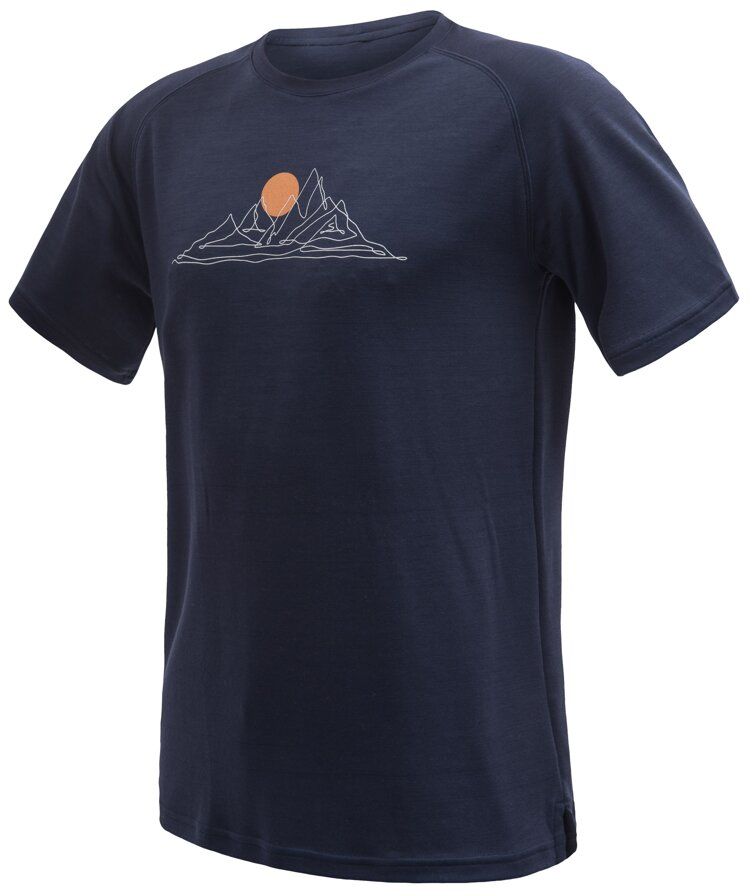 SENSOR MERINO BLEND MOON pánske tričko kr.rukáv deep blue Veľkosť: M