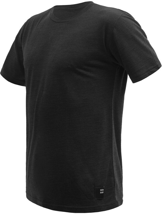 SENSOR MERINO CORDURA pánske tričko kr.rukáv čierna Veľkosť: S