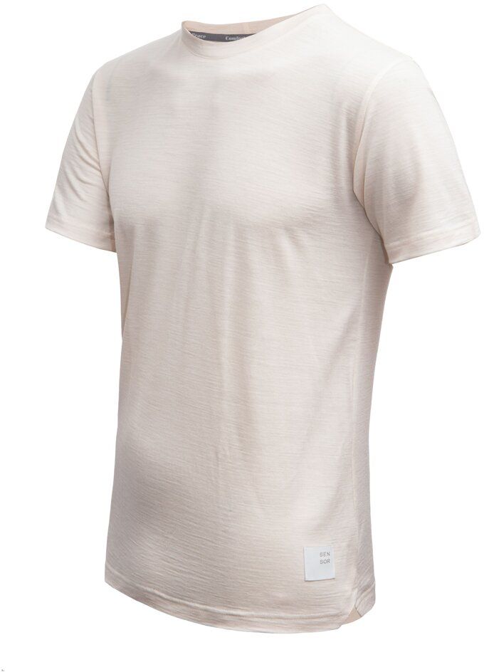 SENSOR MERINO LITE pánske tričko kr.rukáv mottled beige Veľkosť: S