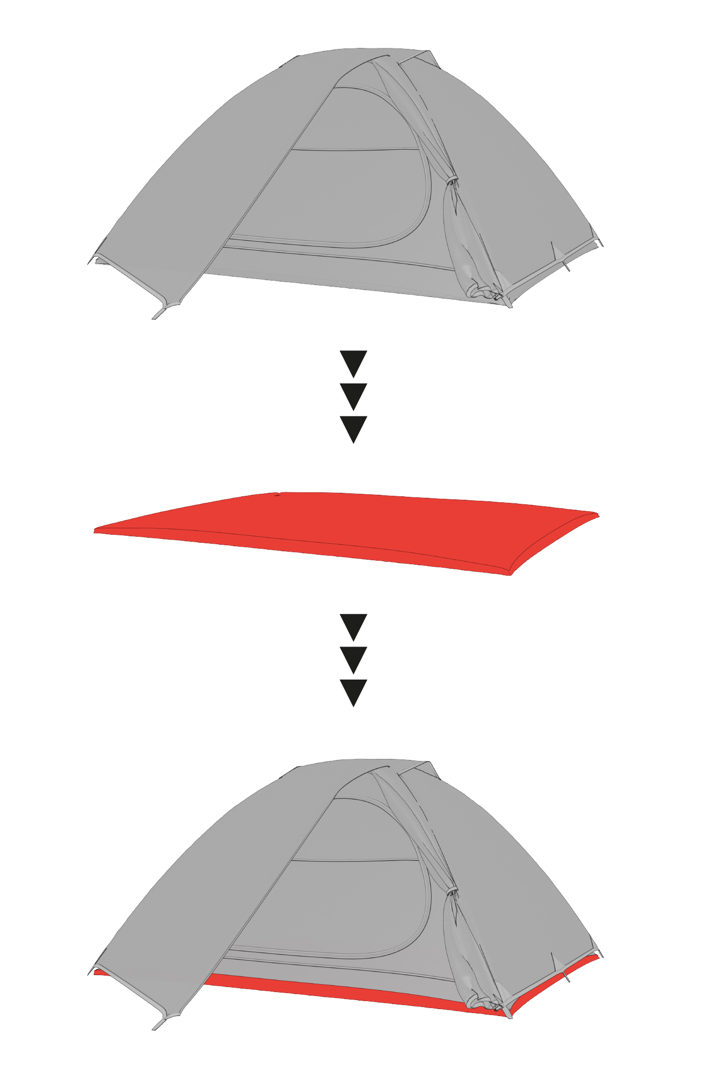 Hannah GROUNDSHEET 2 graphite II Veľkosť: UNI