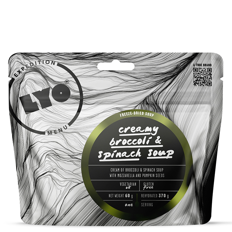 LYOFOOD Lyofilizovaná krémová brokolicová polievka - so špenátom a mozzarellou 5906122901056