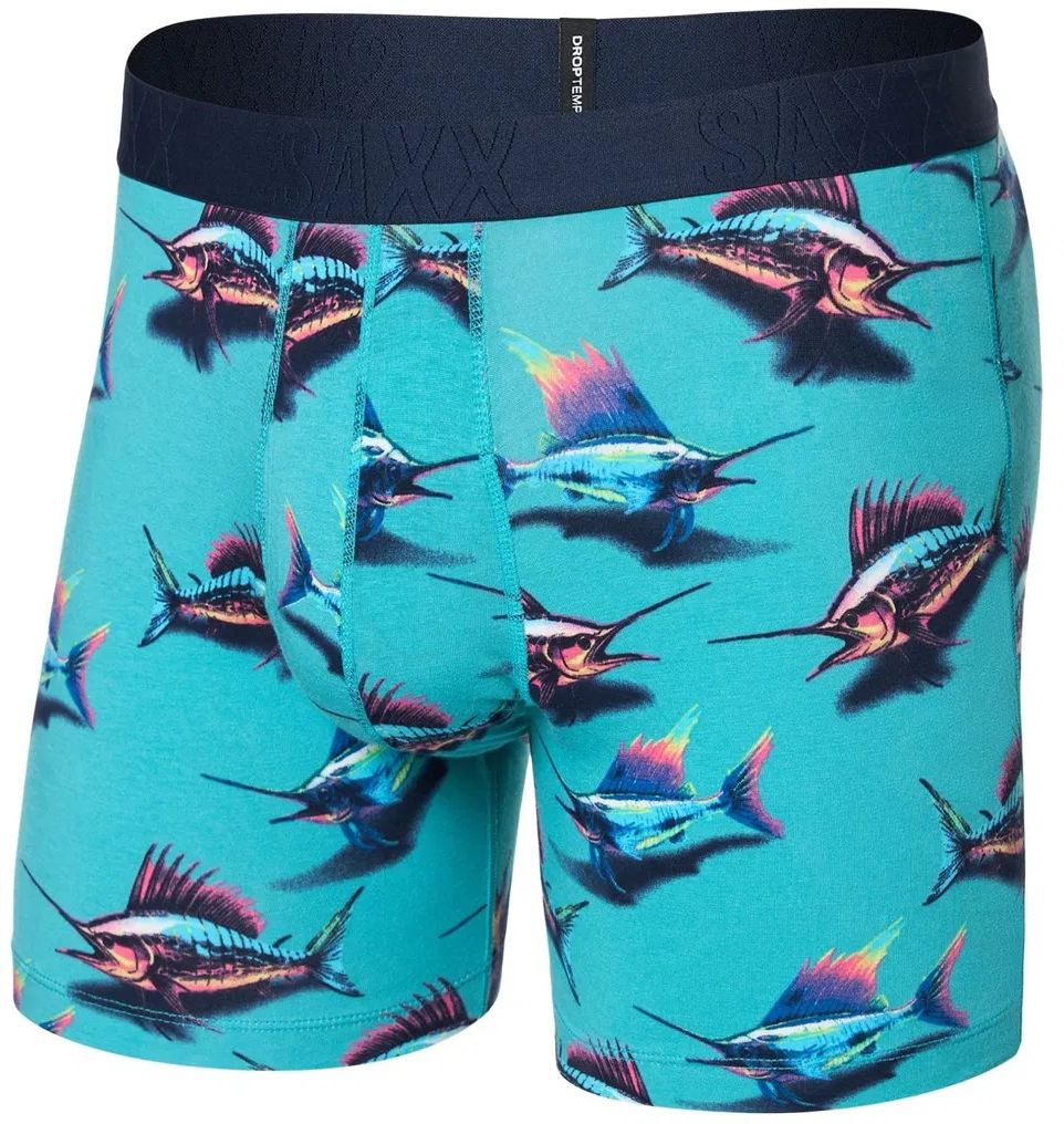 Saxx DROPTEMP COOLING COTTON BOXER BRIEF FLY great catch-baltic Veľkosť: XL