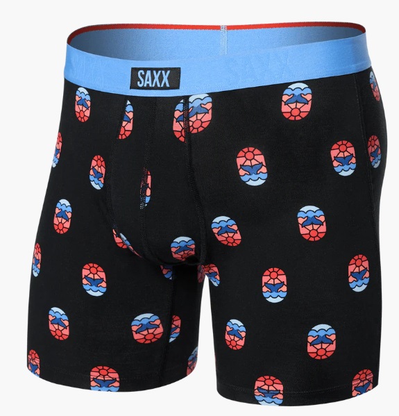 Saxx VIBE XTRA BOXER BRIEF FLY whale watcher-black Veľkosť: XXL