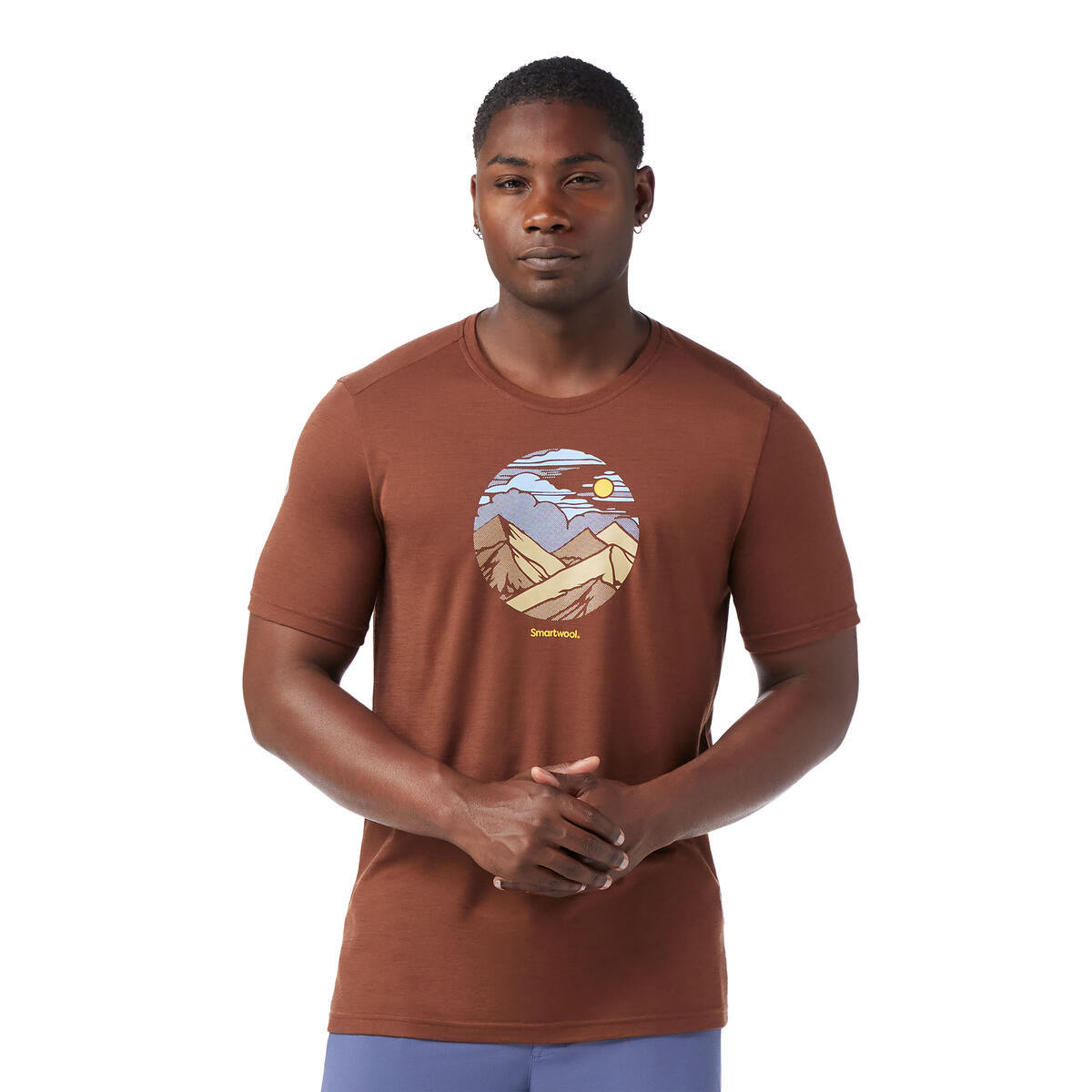 Smartwool FOURTEENER ACTIVE SHORT SLEEVE GRAPHIC T sable brown Veľkosť: L 197642530153