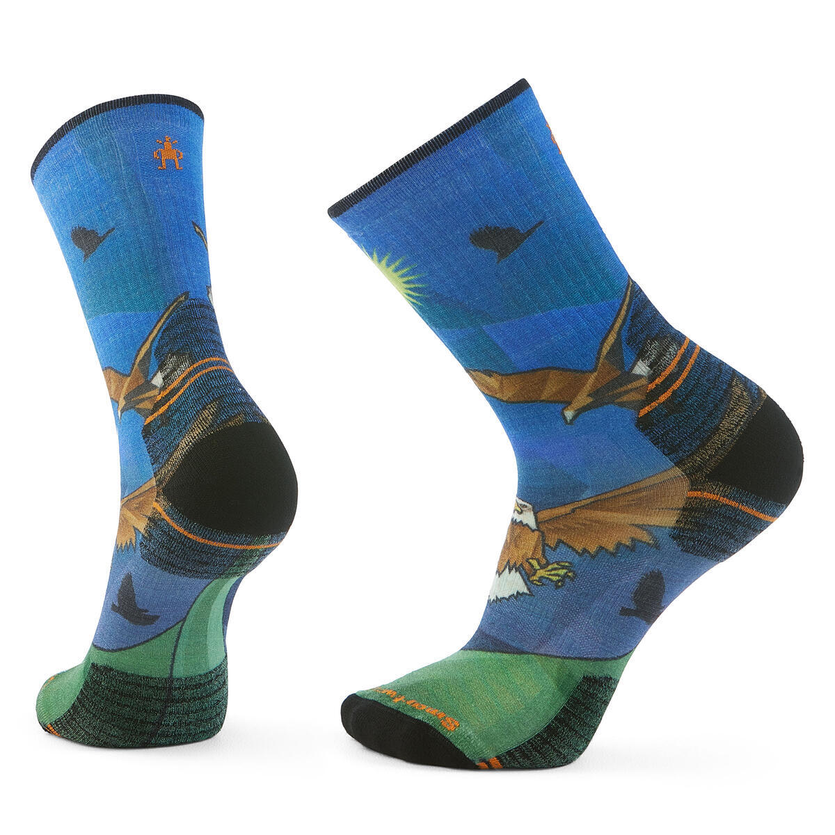 Smartwool HIKE TARGETED CUSHION EAGLE PRINT CRW SC lagúna blue Veľkosť: L 197642690390
