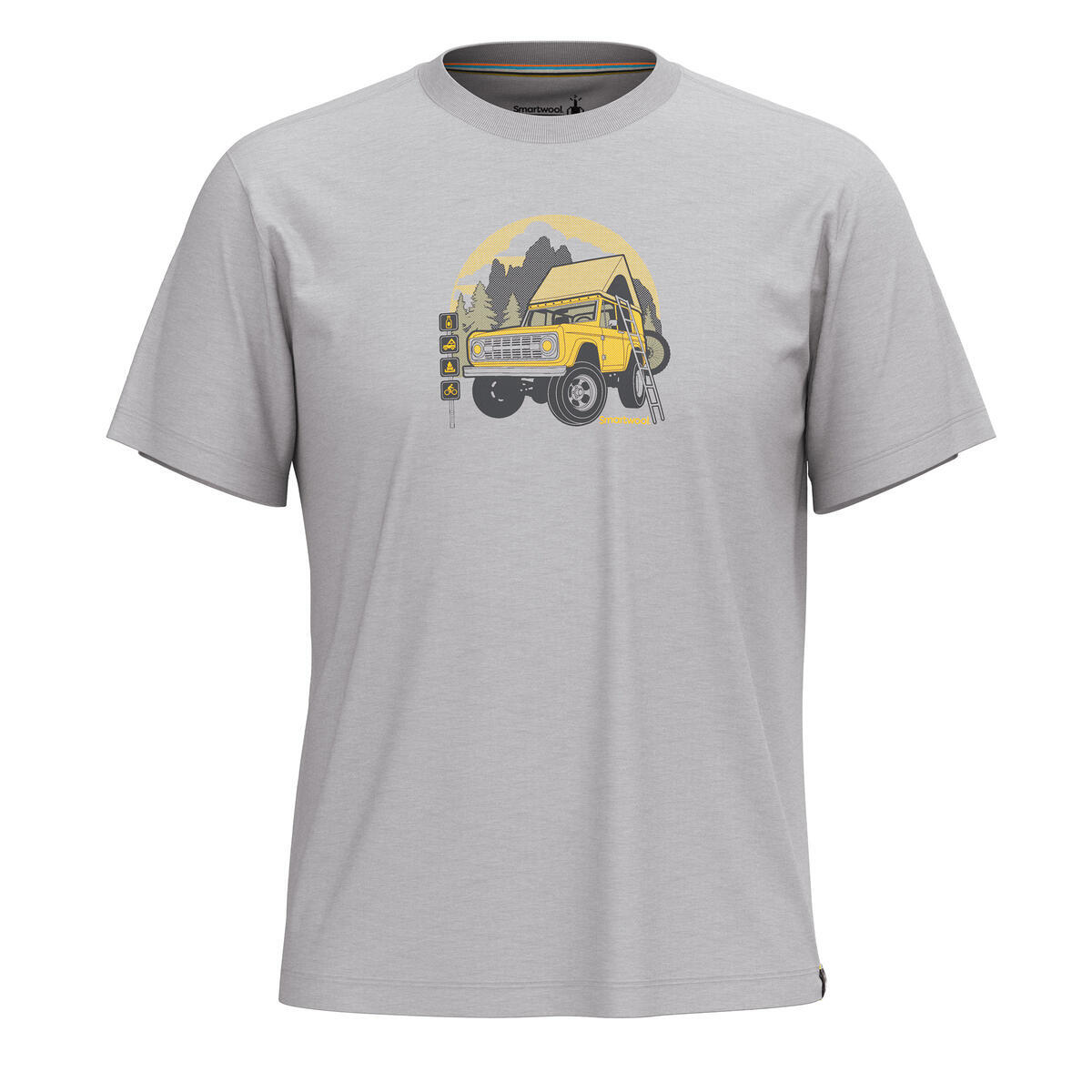 Smartwool LONG WEEKEND SHORT SLEEVE GRAPHIC TEE light gray heather Veľkosť: S