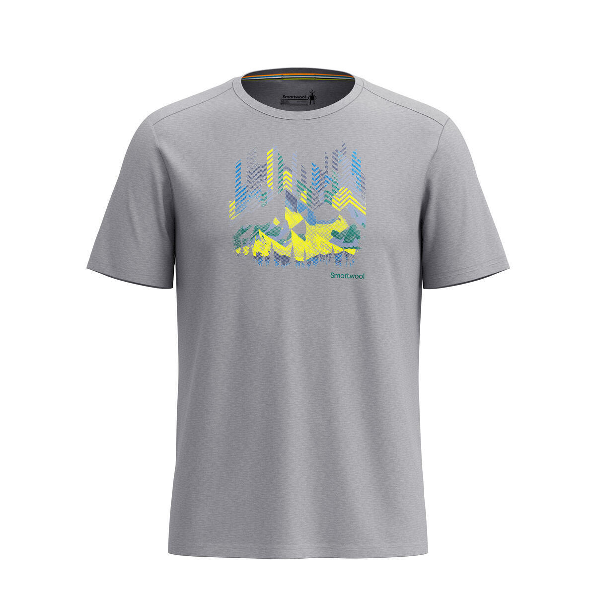 Smartwool VITAL PEAKS ACTIVE SHORT SLV GRAPHIC TEE light gray heather Veľkosť: M