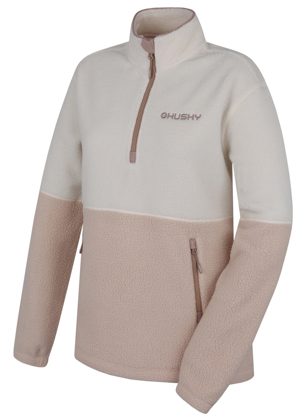 Husky Dámska fleecová mikina Addy L beige Veľkosť: M
