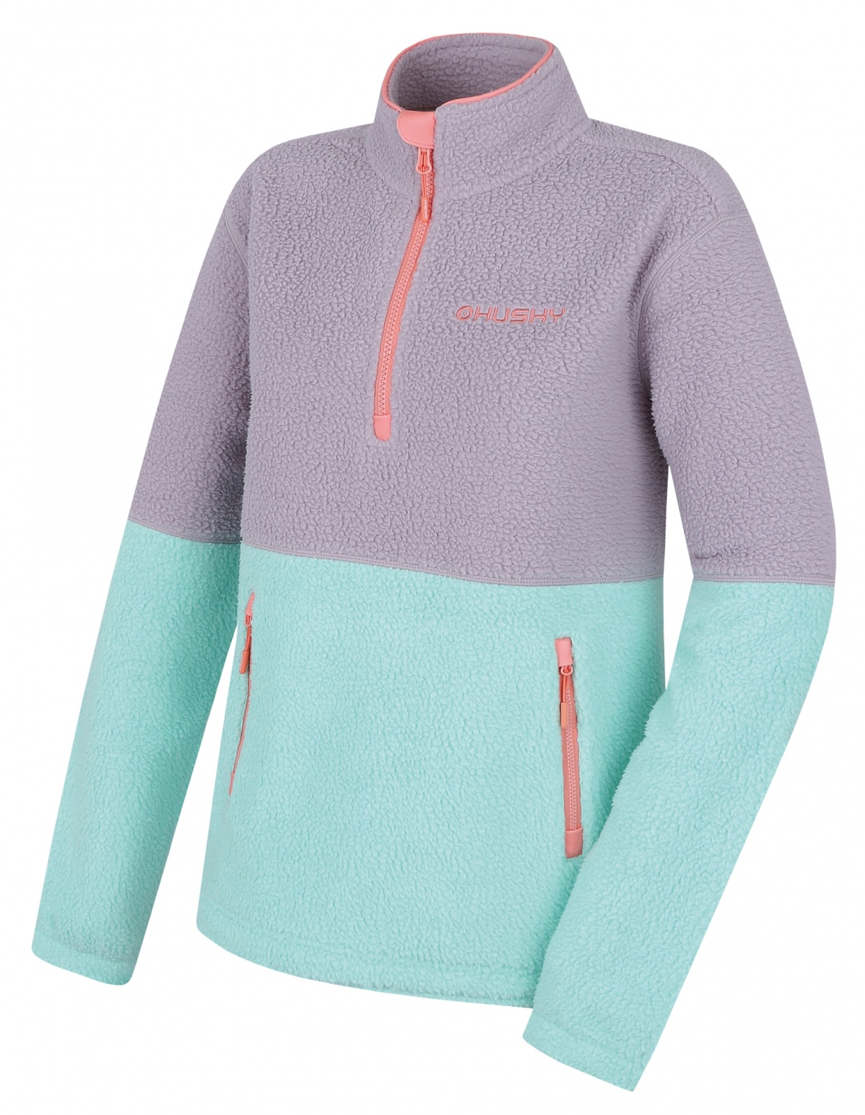 Husky Dámska fleecová mikina Addy L purple/mint Veľkosť: XL