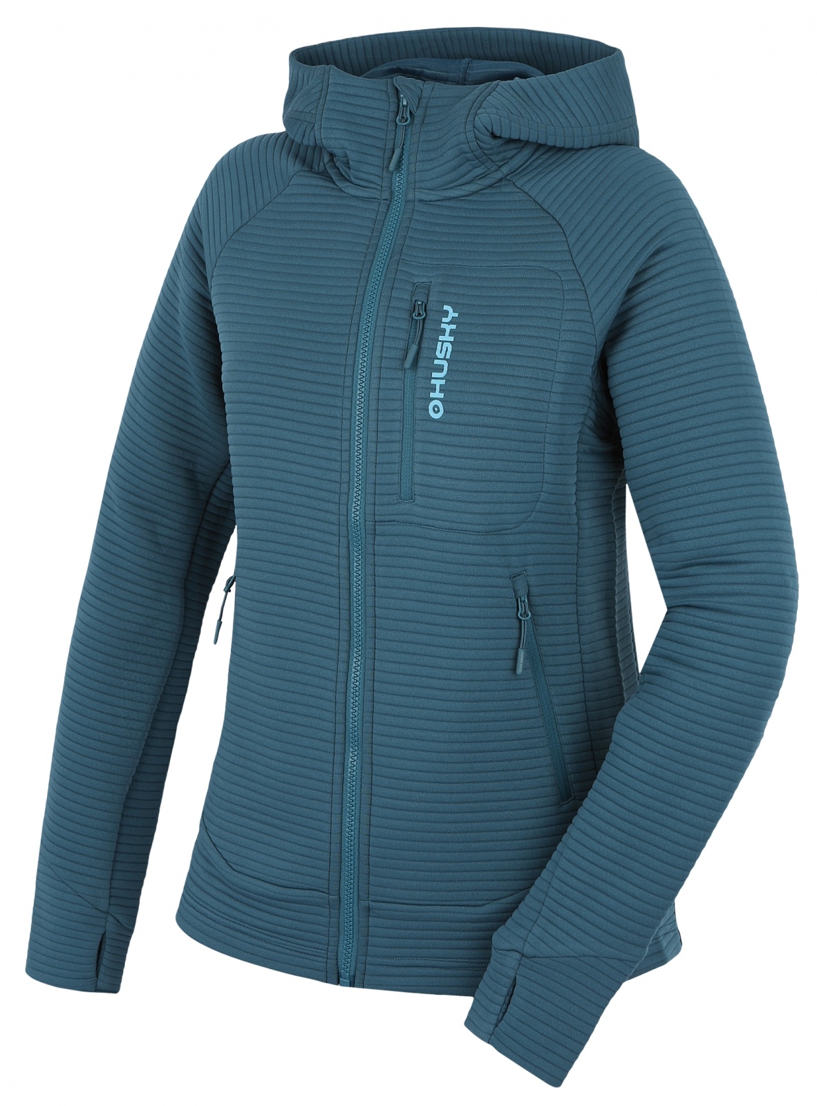 Husky Dámska mikina s kapucňou Anara L turquoise Veľkosť: M