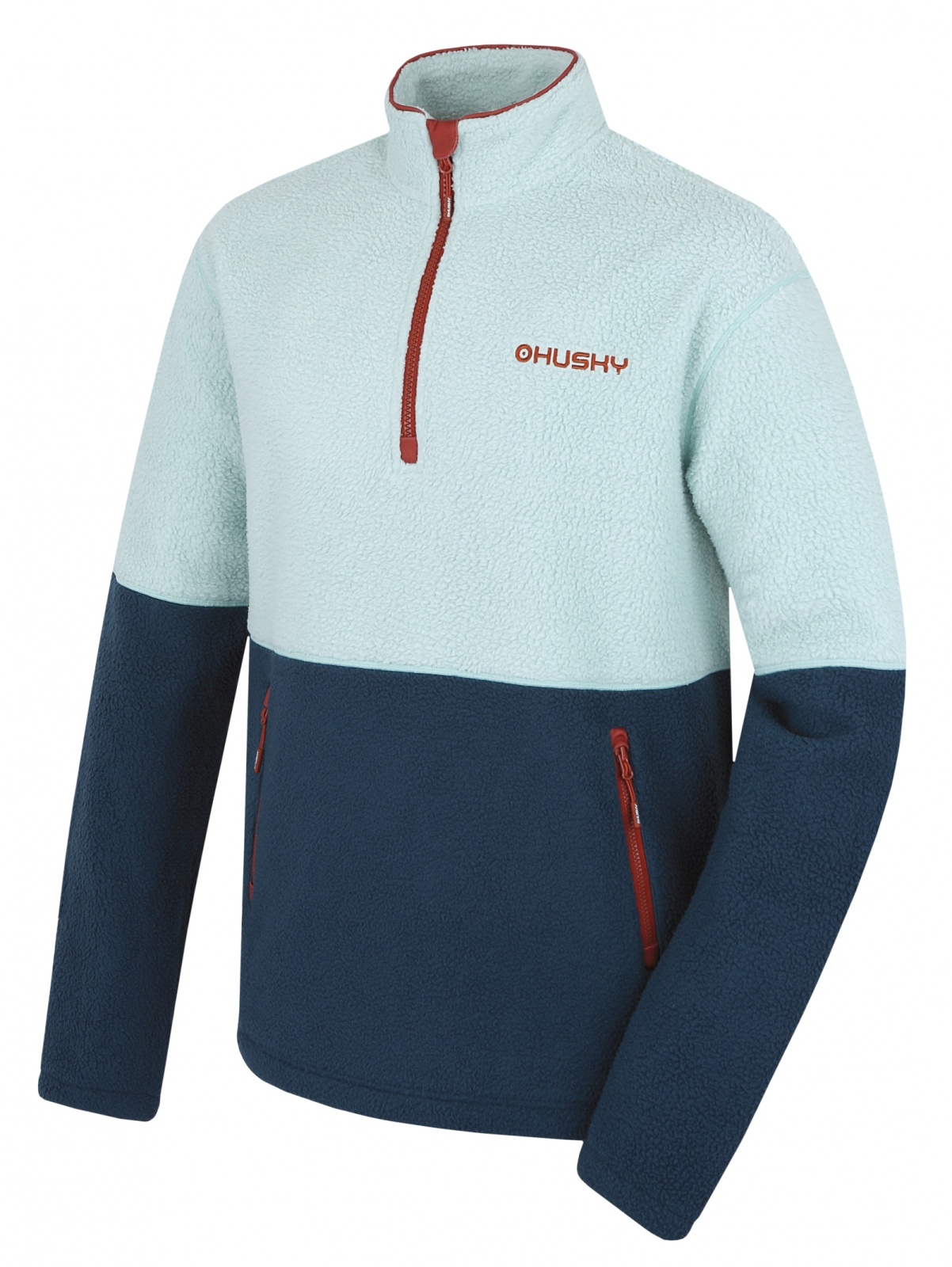 Husky Pánska fleecová mikina Addy M mint/blue Veľkosť: S