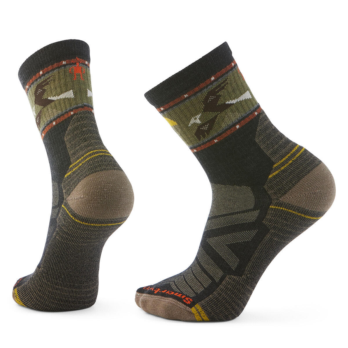 Smartwool HIKE LIGHT CUSHION SOARING PRNT MD CR SC charcoal Veľkosť: L 197642691380