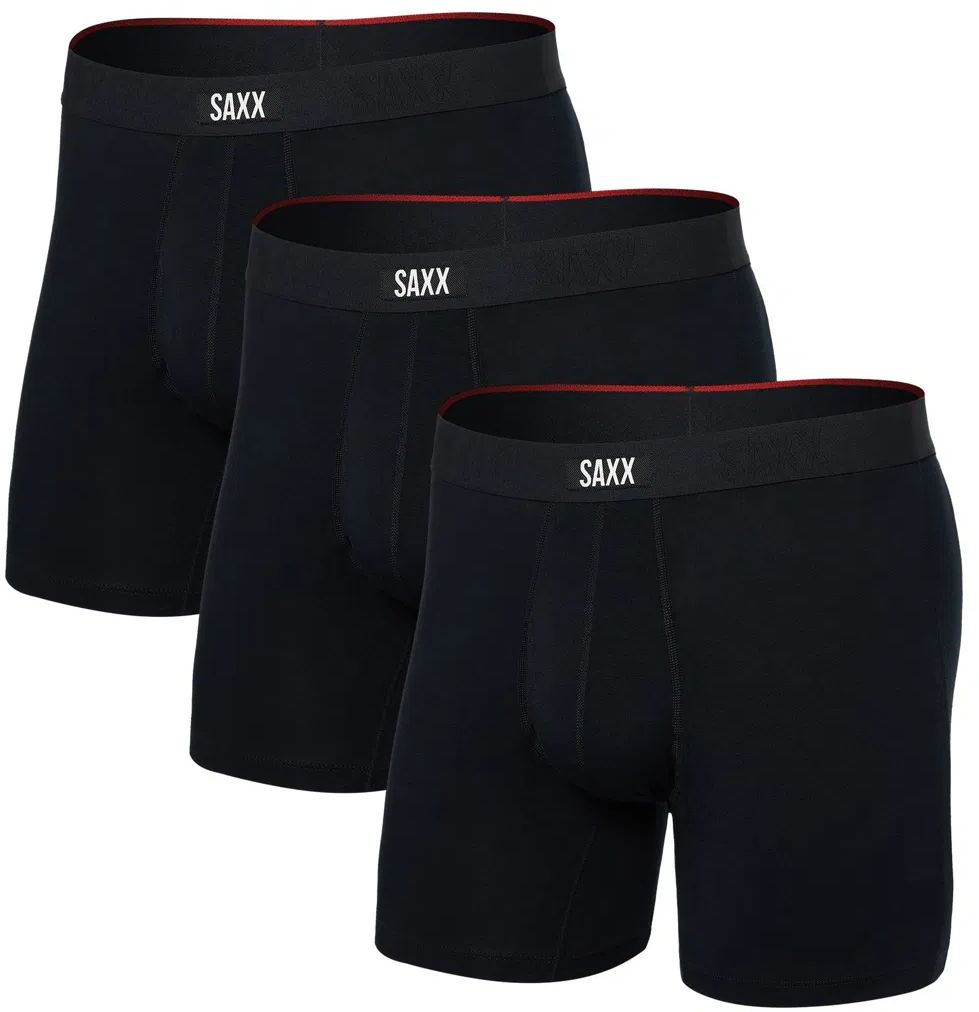 Saxx VIBE XTRA BOXER BRIEF FLY 3PK black Veľkosť: M
