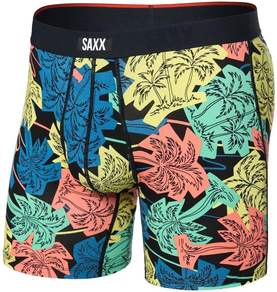 Saxx VIBE XTRA BOXER BRIEF FLY palm fun-black Veľkosť: XL