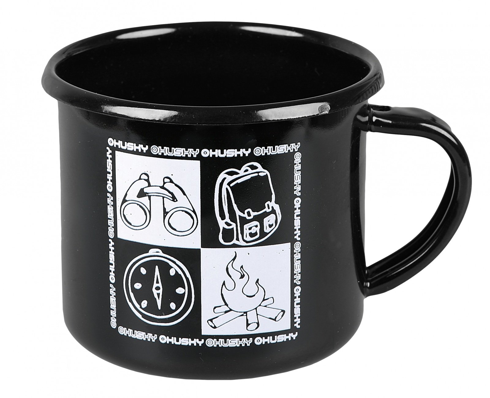 Husky Hrnček Plechový hrnček camping-čierny Veľkosť: OneSize