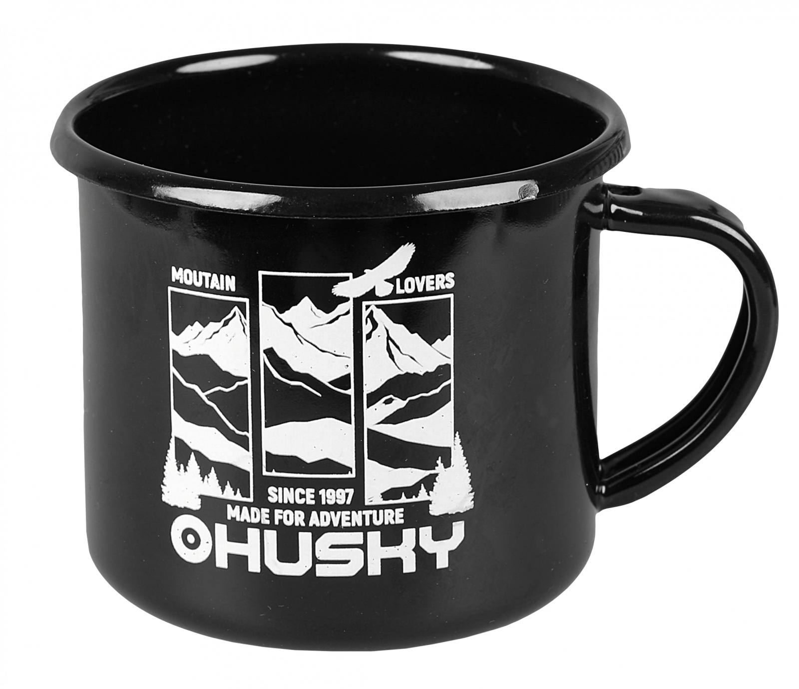 Husky Hrnček Plechový hrnček hory-čierny Veľkosť: OneSize