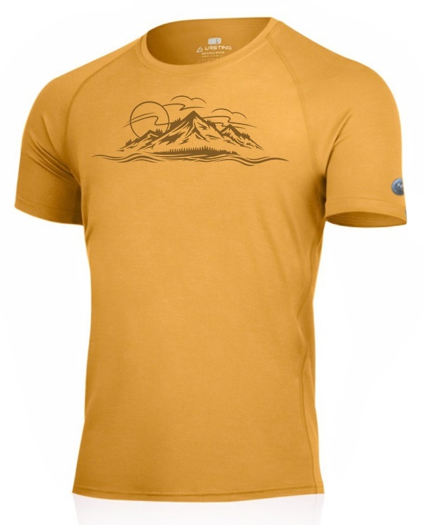 Lasting pánske merino tričko LIVIO 2424 horčicová Veľkosť: M