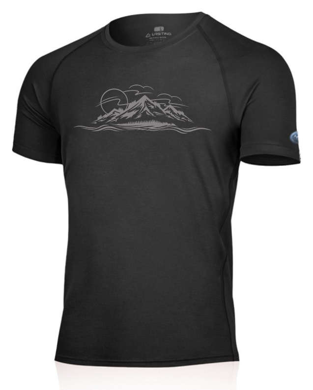 Lasting pánske merino tričko LIVIO 9090 čierna Veľkosť: L 8596445232714