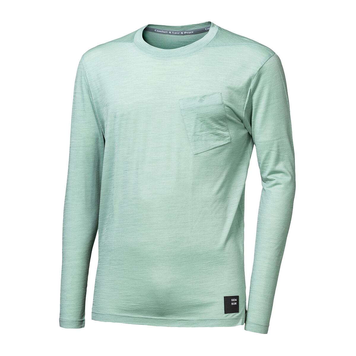 SENSOR MERINO AIR traveller pánske tričko dl.rukáv basil green Veľkosť: S