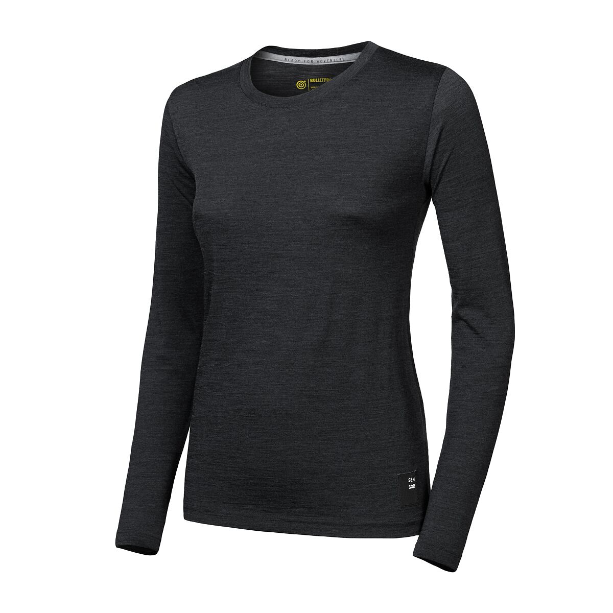 SENSOR MERINO CORDURA dámske tričko dl.rukáv čierna Veľkosť: S 8592837107592