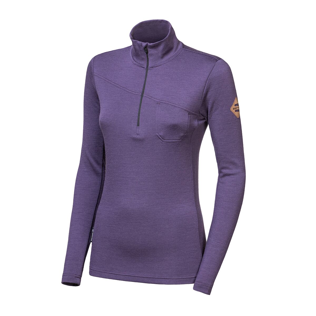 SENSOR MERINO EXTREME UP dámska mikina dl.rukáv zips grape purple Veľkosť: S