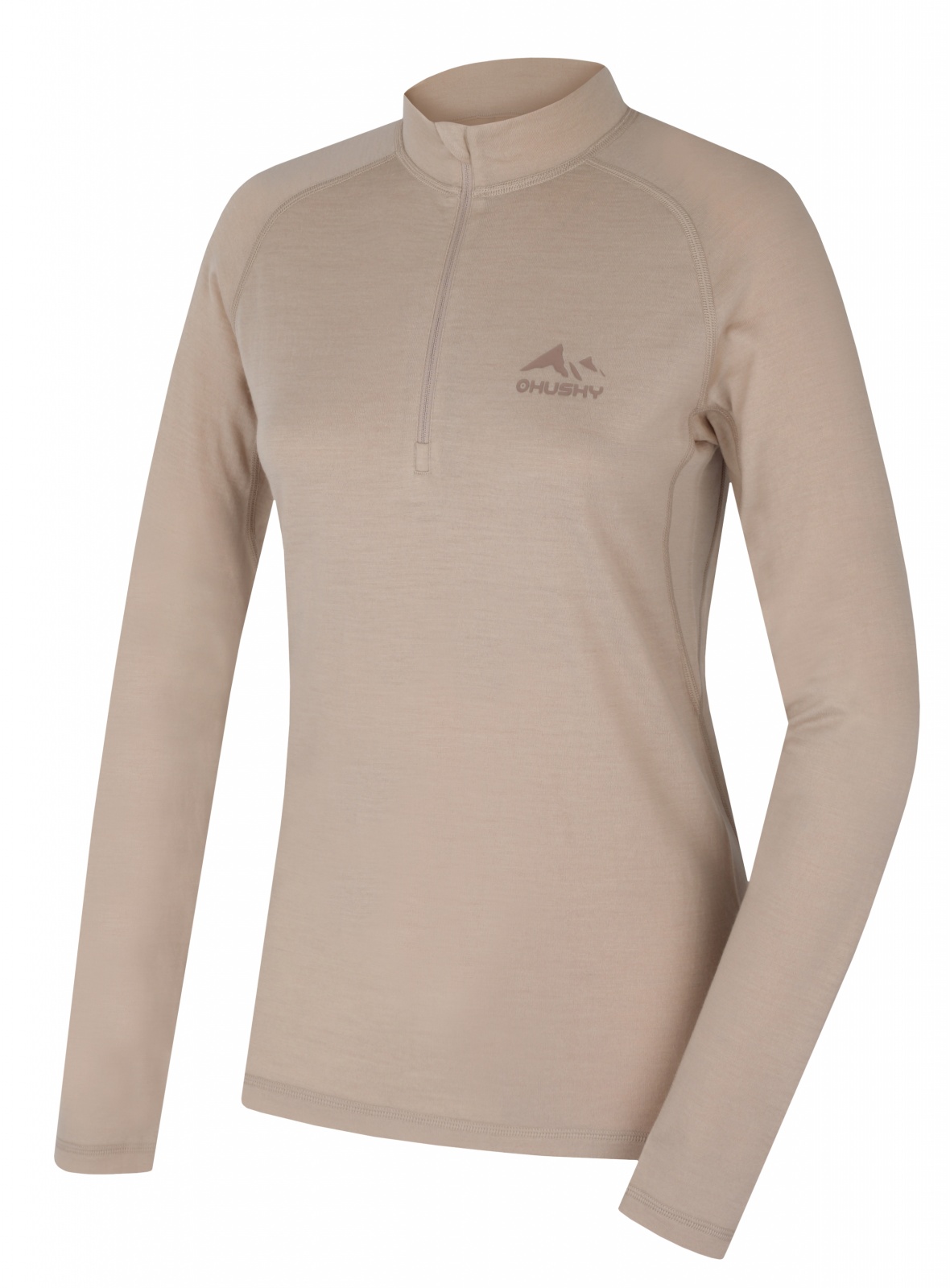 Husky Merino termobielizeň tričko Merow Zip L beige Veľkosť: L