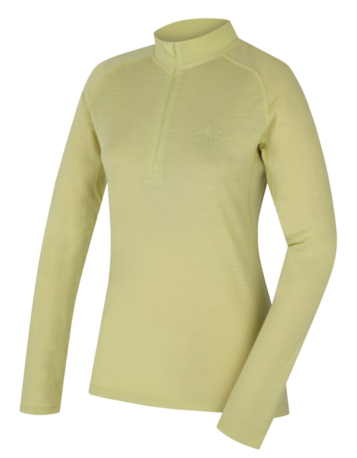 Husky Merino termobielizeň tričko Merow Zip L light green Veľkosť: L