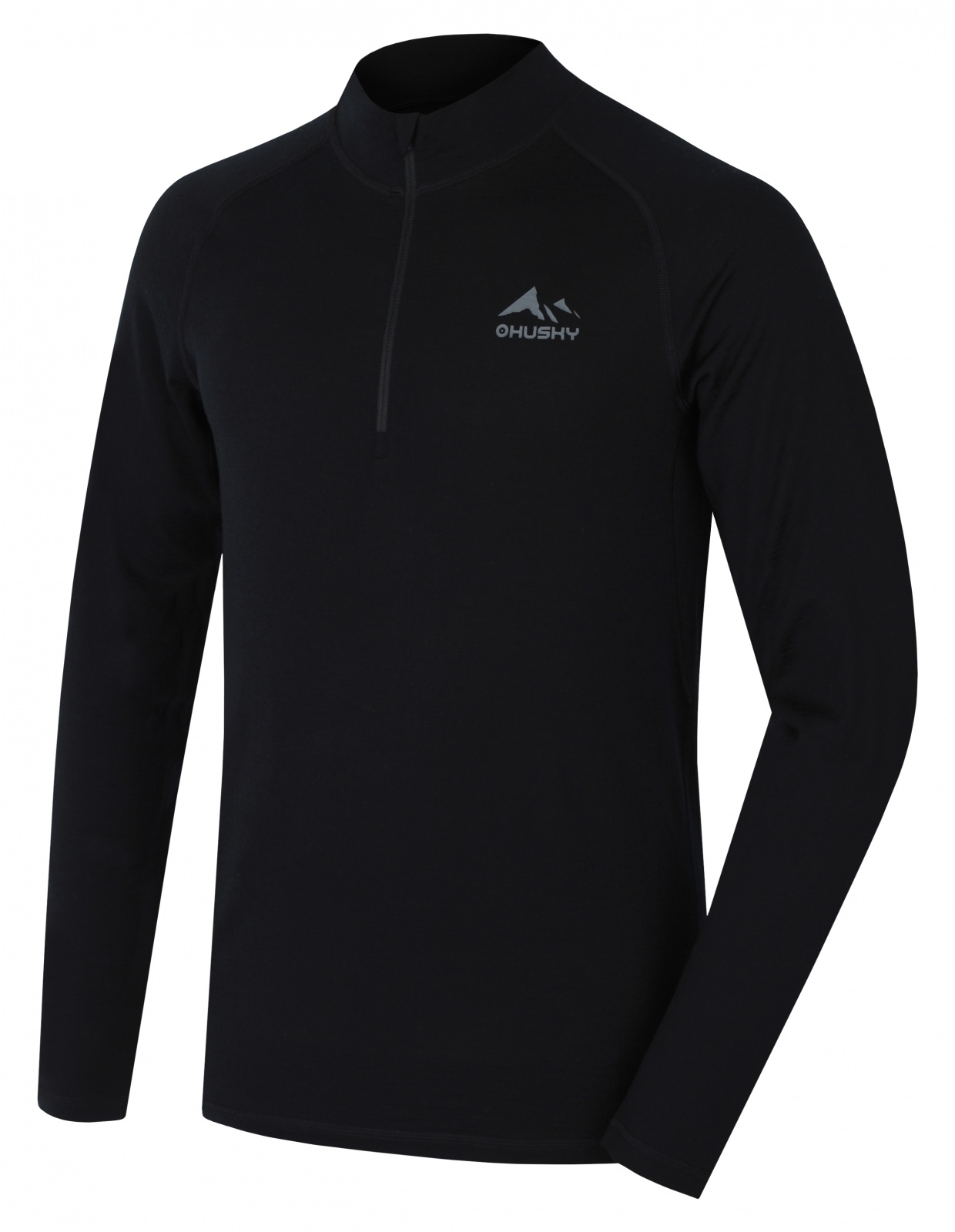 Husky Merino termobielizeň tričko Merow zips M black Veľkosť: XXL