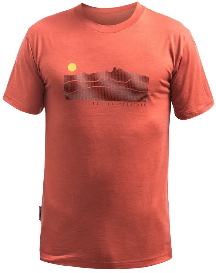SENSOR MERINO ACTIVE SUNRISE pánske tričko kr.rukáv terracotta Veľkosť: XXL 8592837108223