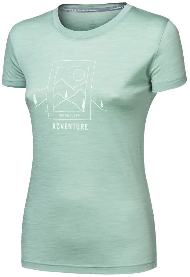 SENSOR MERINO AIR SAY YES dámske tričko kr.rukáv basil green Veľkosť: XXL