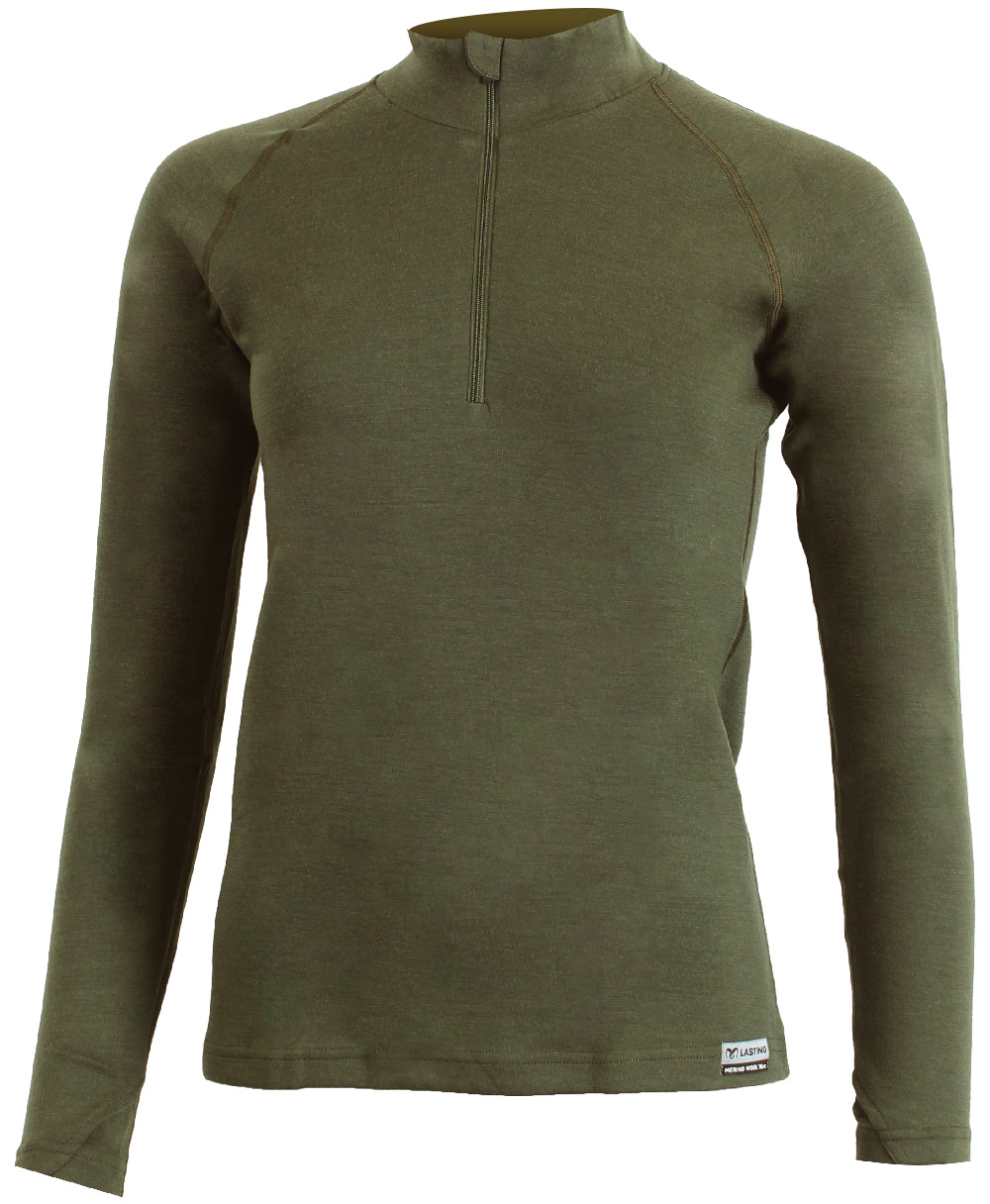 Lasting dámska merino mikina LAURA 6262 zelená Veľkosť: L