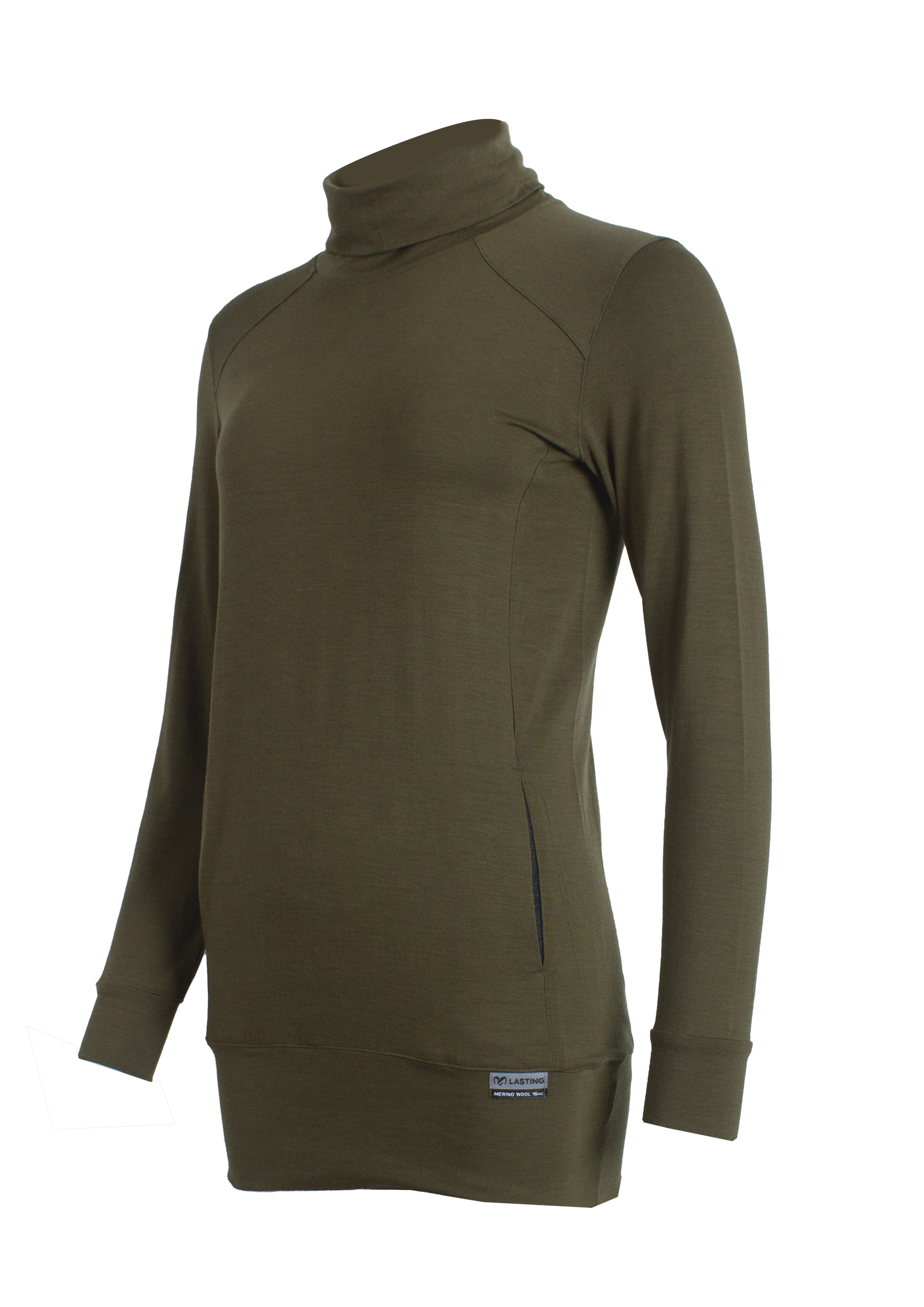 Lasting dámska merino mikina TOPA 6398 zelená Veľkosť: S